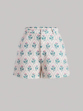 MOD Floral Print Slant Pocket Shorts